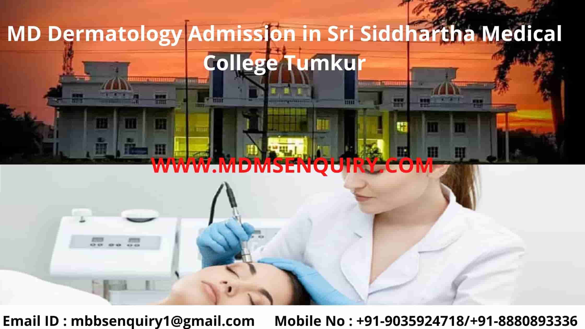 MD Dermatology admission in Sri Siddhartha Medical College (SSMC Tumkur)
