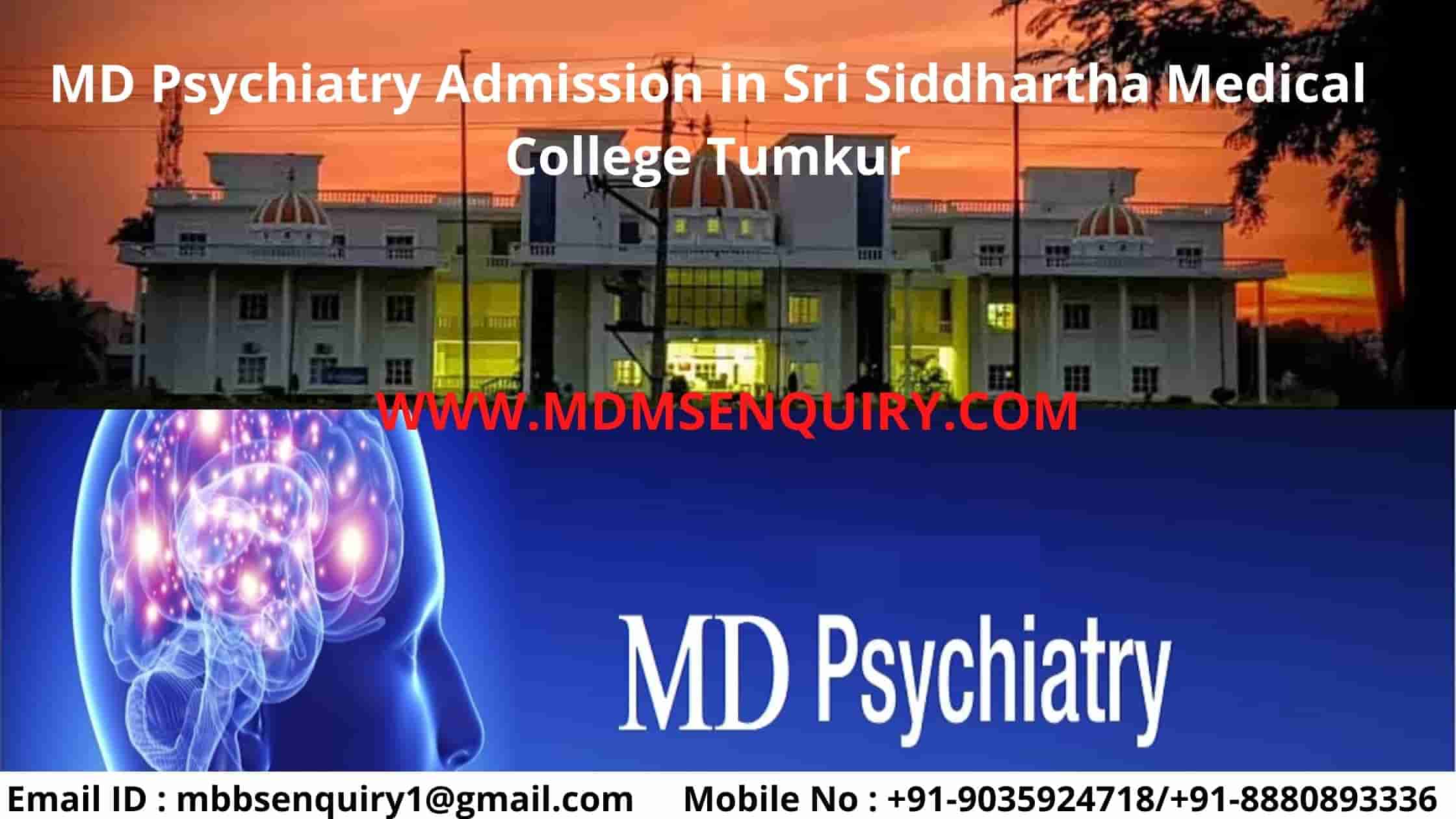 MD Psychiatry admission in Sri Siddhartha Medical College (SSMC Tumkur)