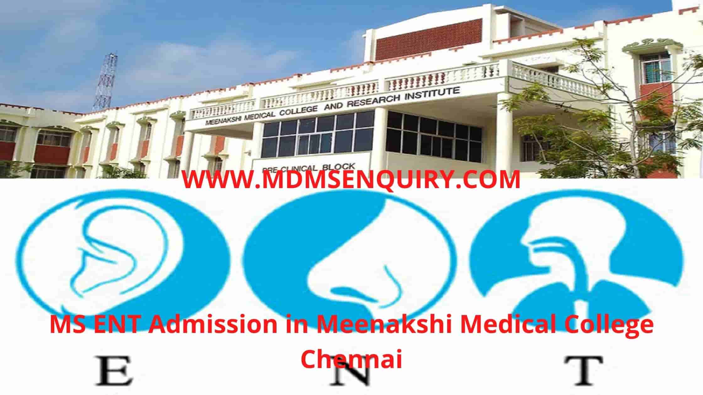 MS ENT admission in Meenakshi Medical College Chennai