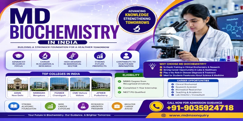 MD Biochemistry Admission in India