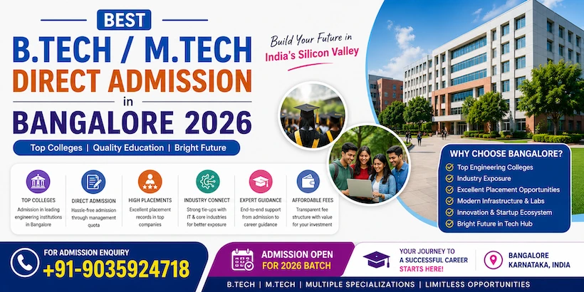 B.Tech-M.Tech Direct Admission in Bangalore 2026