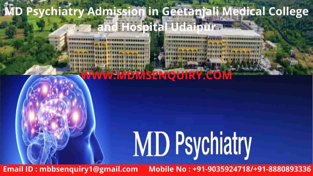 MD Psychiatry Admission in Geetanjali Medical College Udaipur