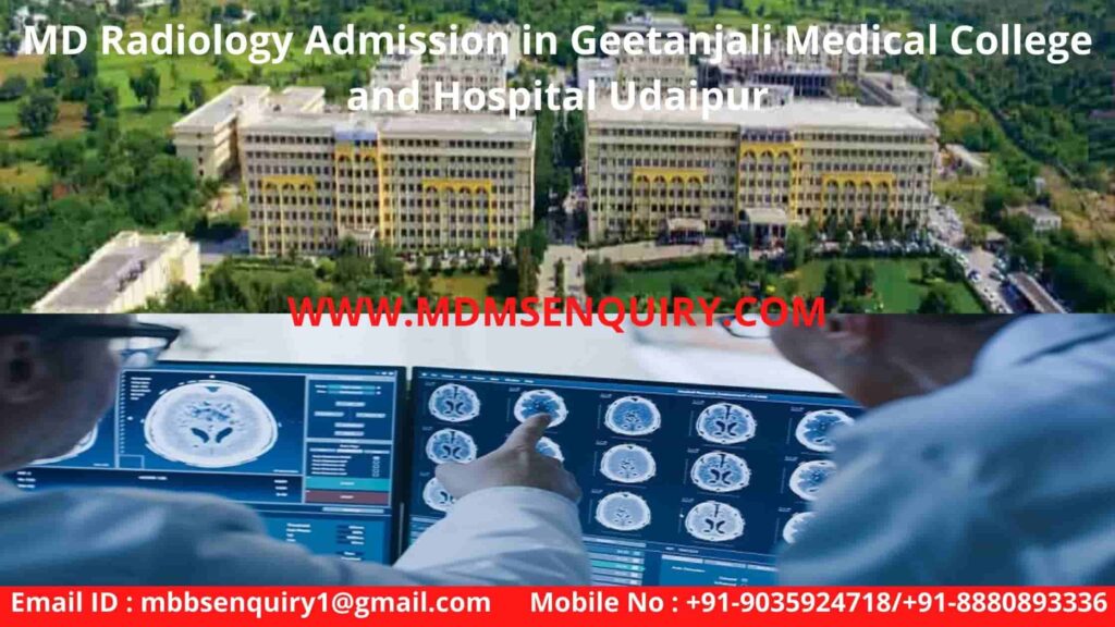 md radiology admission in geetanjali medical college udaipur