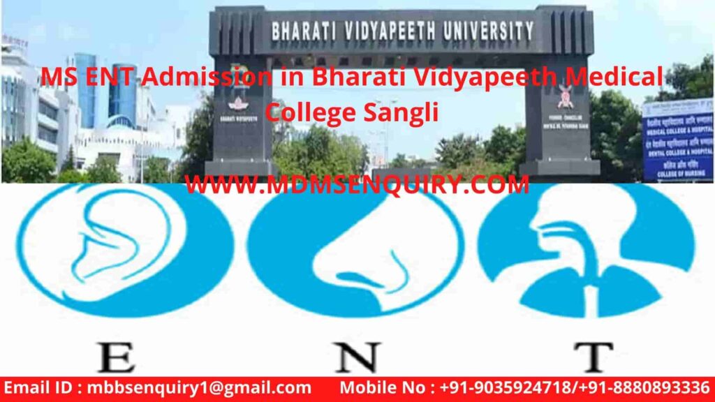 ms ent admission in bharati vidyapeeth medical college sangli