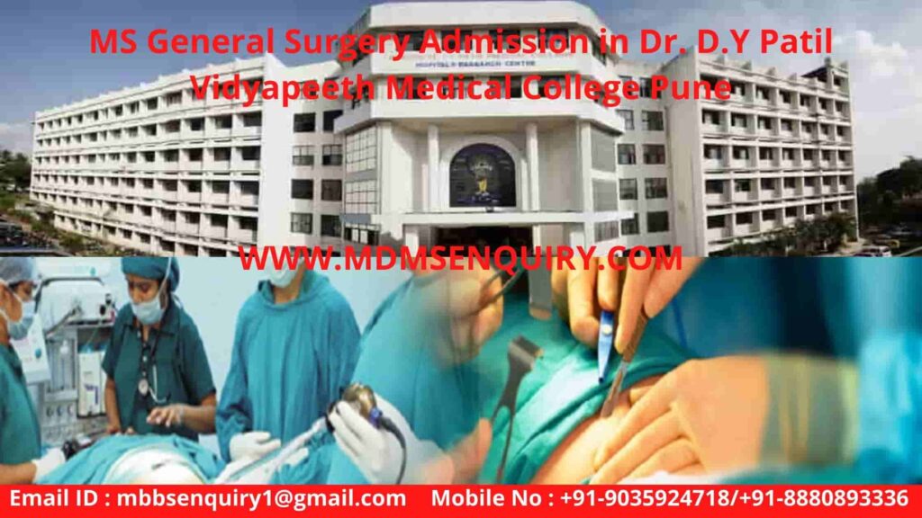 ms general surgery admission in dr dy patil vidyapeeth medical college pune