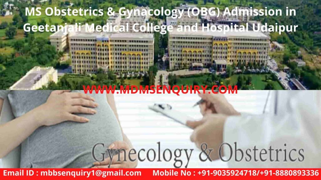 MS Obstetrics Gynacology Admission in Geetanjali Medical College Udaipur