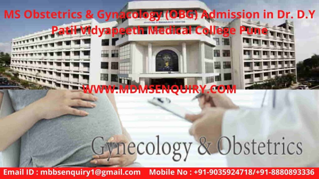 ms obstetrics gynacology obg admission in dy patil vidyapeeth medical college pune