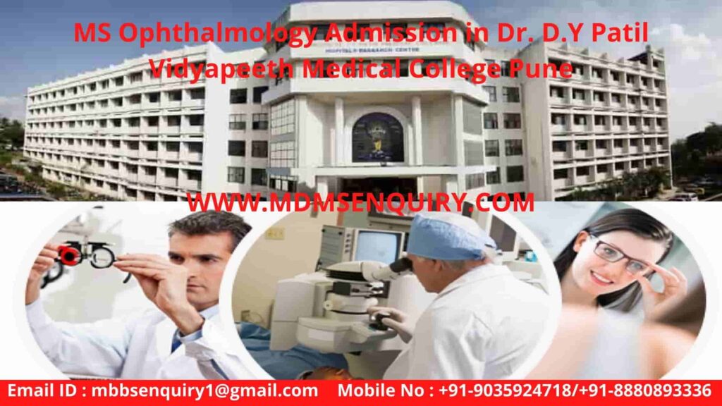 ms ophthalmology admission in dr dy patil vidyapeeth medical college pune