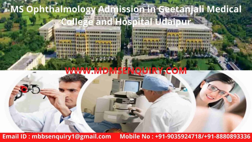MS Ophthalmology Admission in Geetanjali Medical College Udaipur