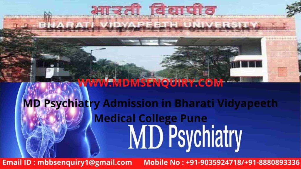 MD psychiatry admission in bharati vidyapeeth medical college pune
