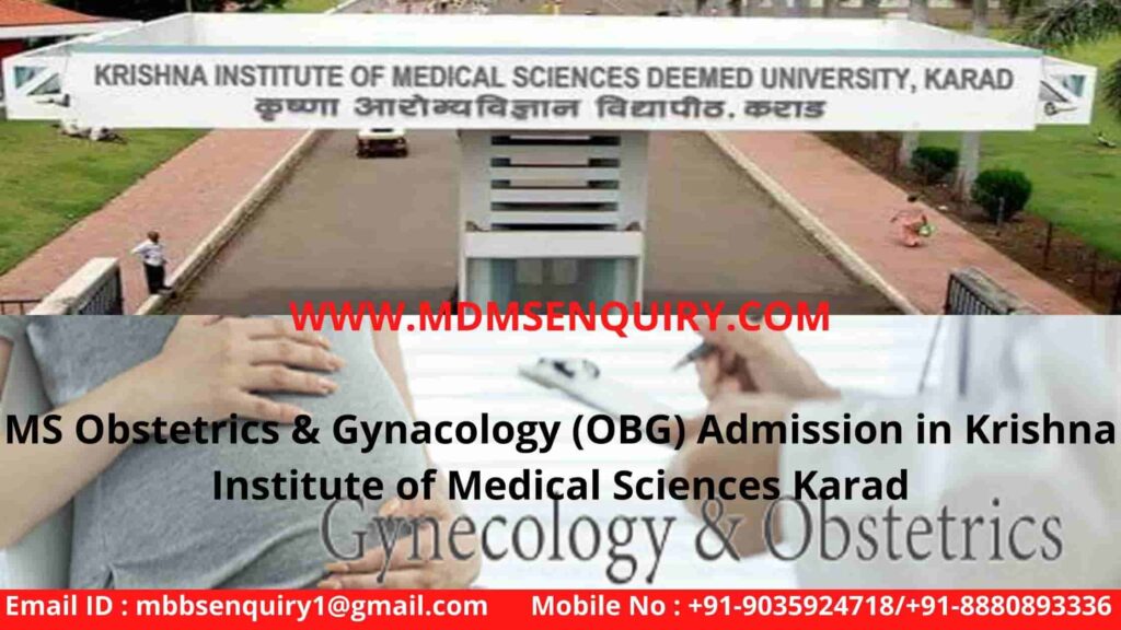 MS Obstetrics & Gynacology (OBG) Admission in Krishna Institute of Medical Sciences Karad