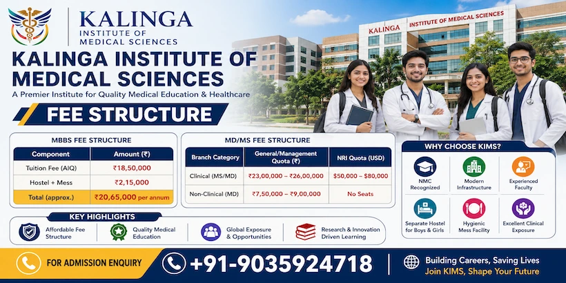 Kalinga Institute of Medical Sciences Fee Structure