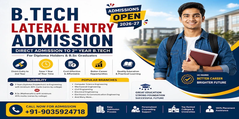 B.Tech Lateral Entry Admission