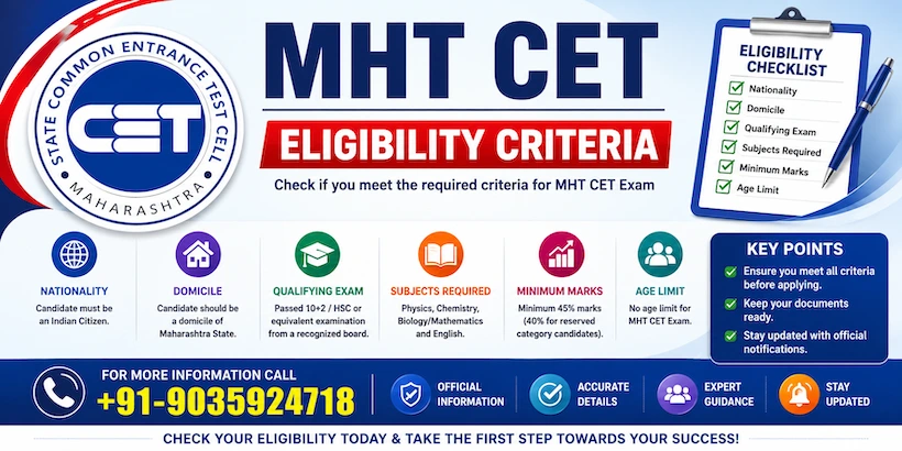 MHT CET Eligibility Criteria