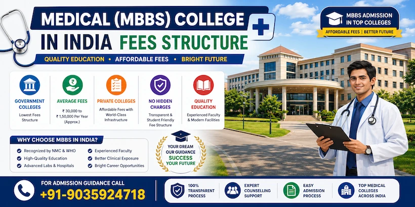 Medical MBBS Colleges Fee Structure in India