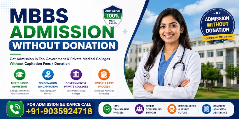 MBBS Admission Without Donation NEET qualified
