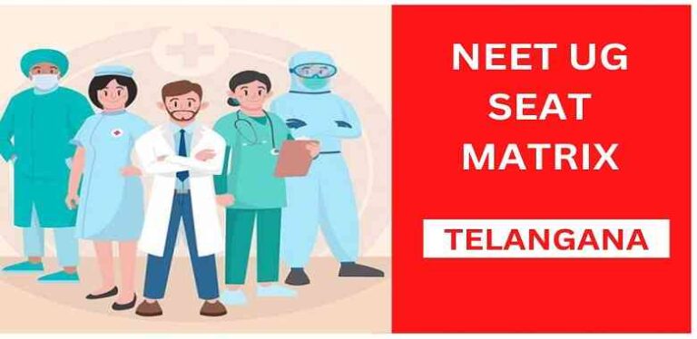 Telangana NEET Seat Matrix 2023: MBBS/BDS Seats