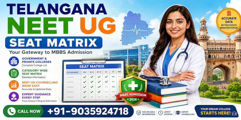 Telangana NEET UG Seat Matrix