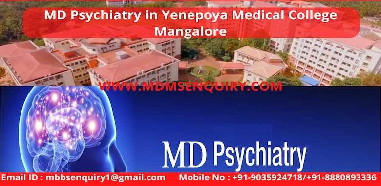 MD Psychiatry admission in Yenepoya Medical College Mangalore