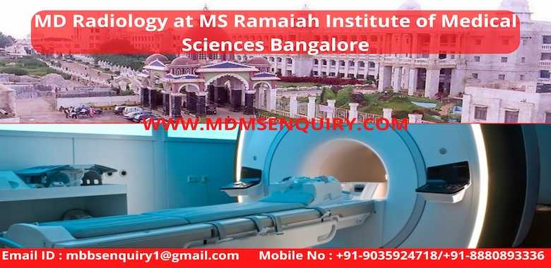 direct admission to MD Radiology at MS Ramaiah Institute of Medical Sciences