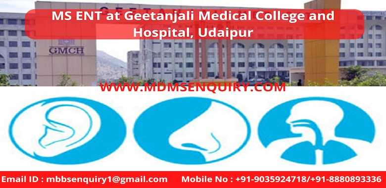 MS ENT admission in Geetanjali Medical College Udaipur