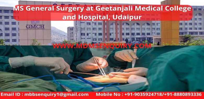 direct admission for MS General Surgery in Geetanjali Medical College