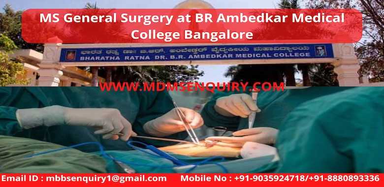 MS General Surgery admission in Dr B.R Ambedkar Medical College