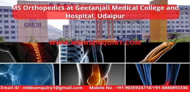 Direct Admission for MS Orthopedics in Geetanjali Medical College