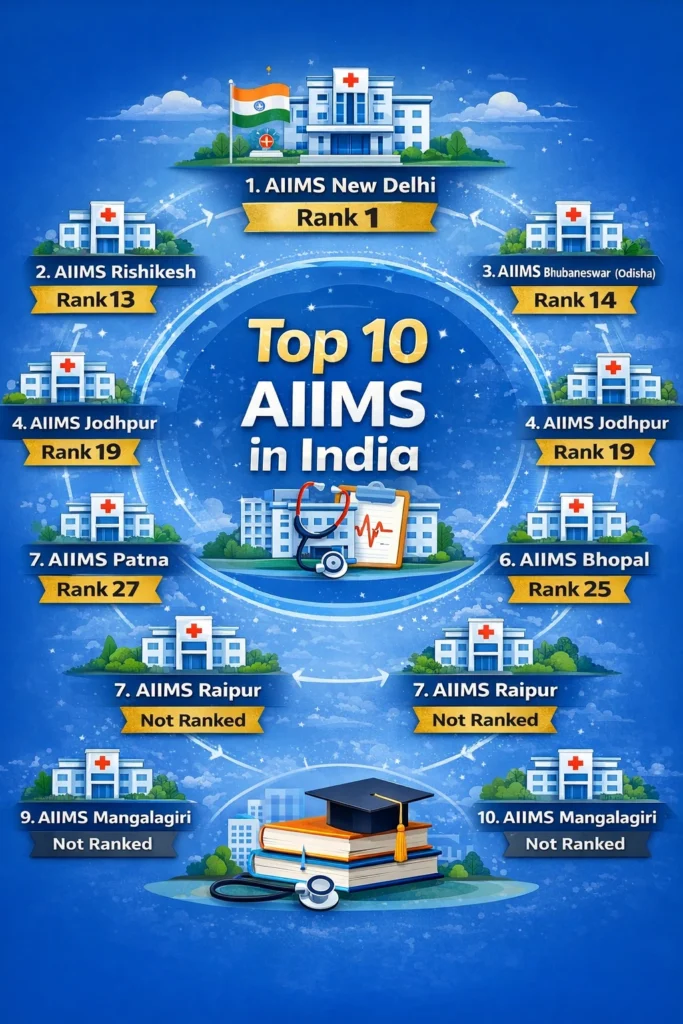 NRIF Ranking top 10 AIIMS Colleges
