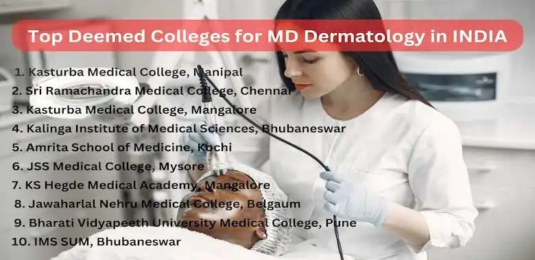 Top 10 Deemed Colleges for MD Dermatology in India