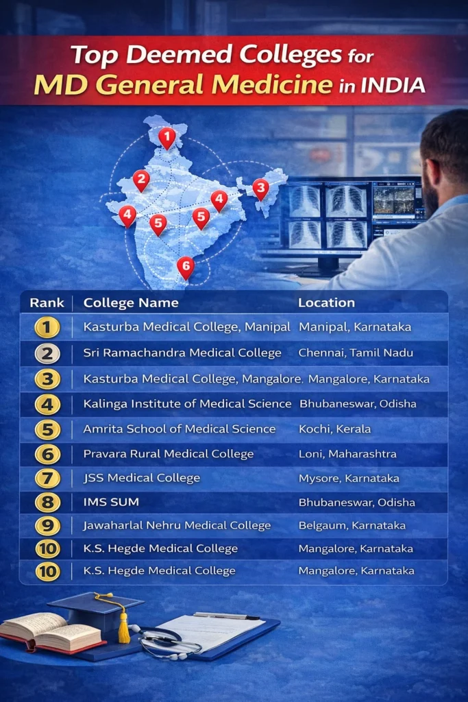Top Deemed Colleges for MD Medicine in India
