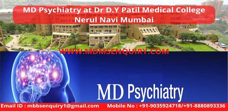 MD Psychiatry admission in Dr D.Y Patil Medical College Navi Mumbai