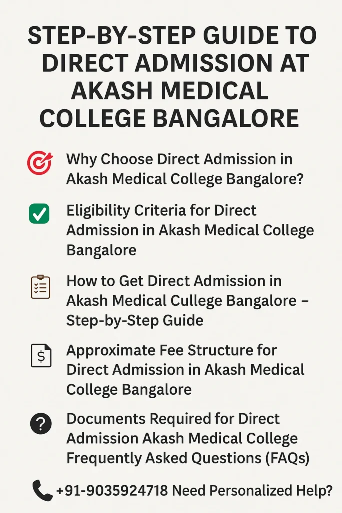 Direct Admission at Akash Medical College Bangalore