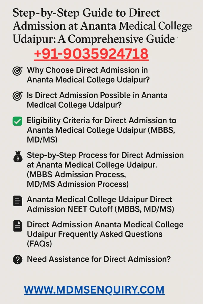 Direct Admission at Ananta Medical College Udaipur