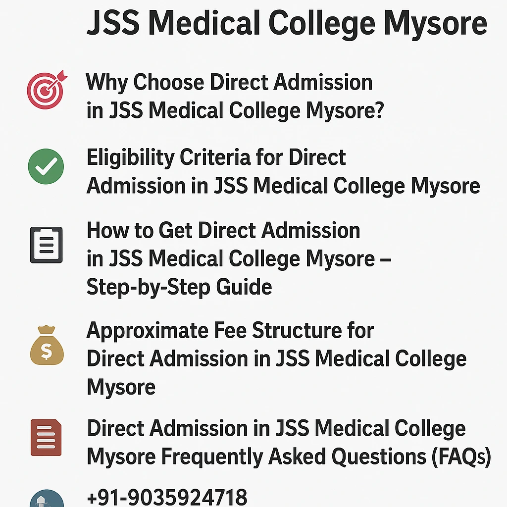 Direct Admission at JSS Medical College Mysore