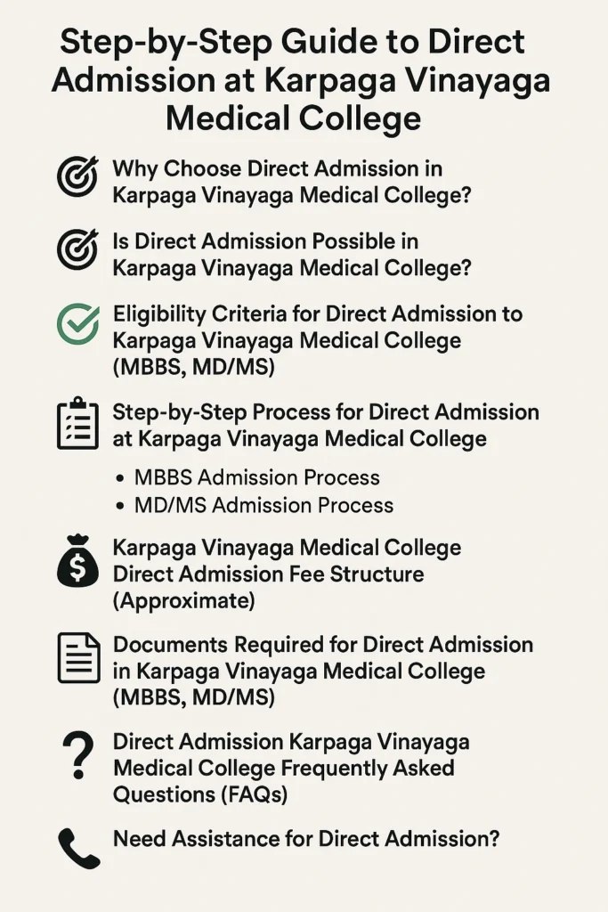 Direct Admission at Karpaga Vinayaga Medical College