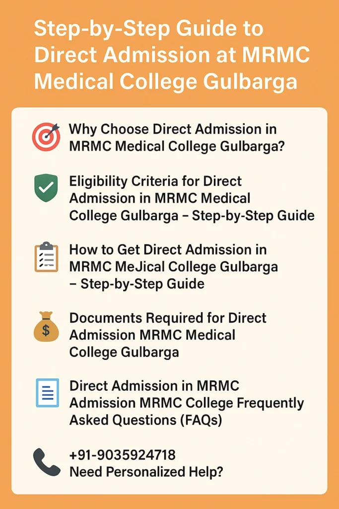 Direct Admission at MRMC Medical College Gulbarga