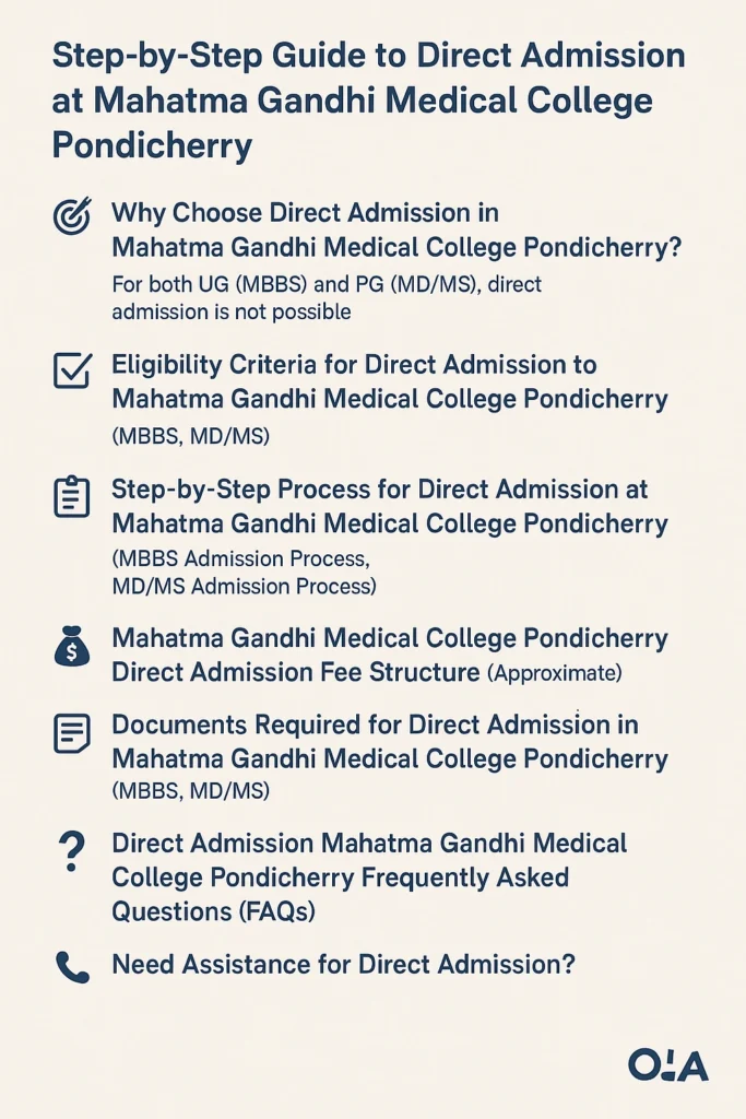 Direct Admission at Mahatma Gandhi Medical College Pondicherry