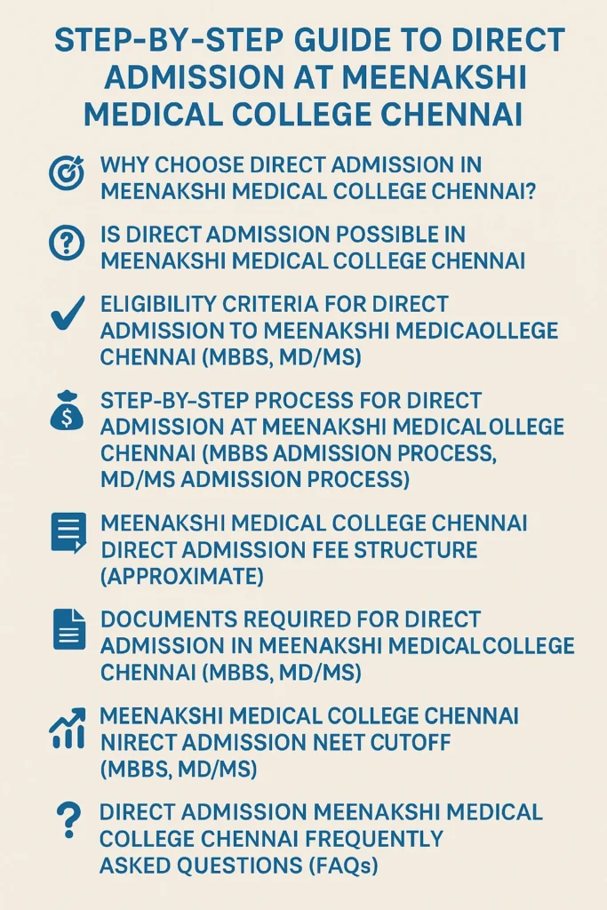 Direct Admission at Meenakshi Medical College Chennai