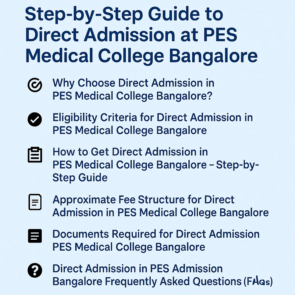 Direct Admission at PES Medical College Bangalore
