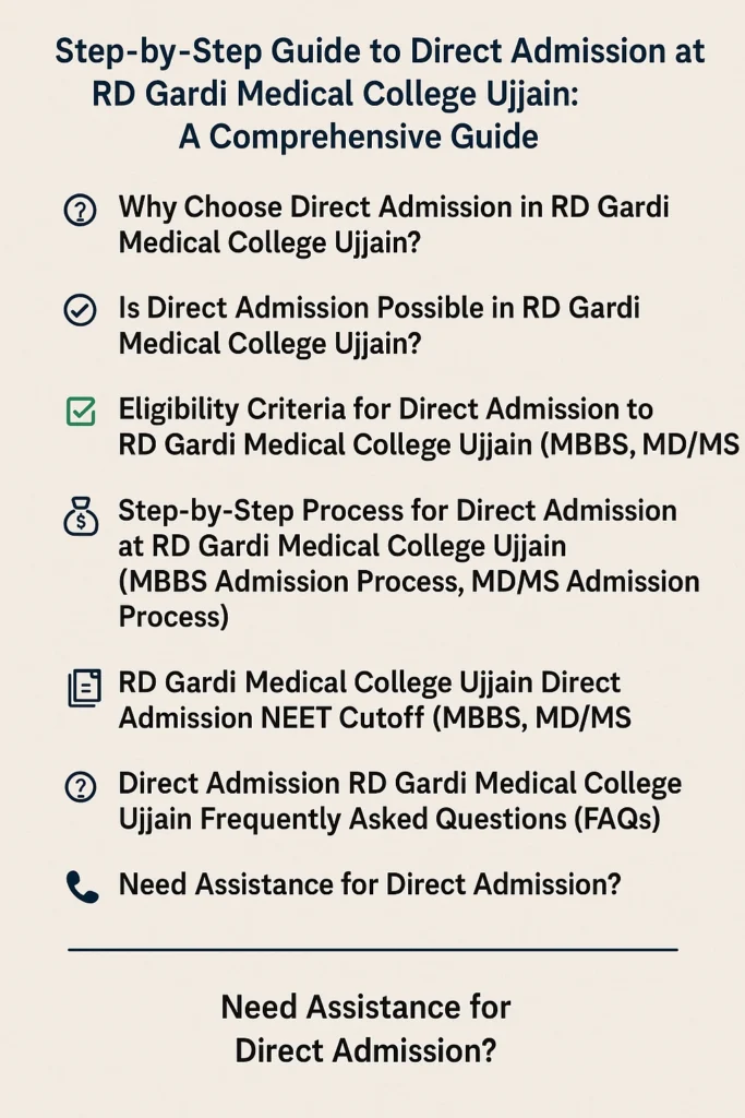Direct Admission at RD Gardi Medical College Ujjain