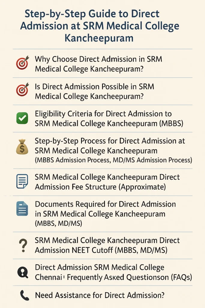 Direct Admission at SRM Medical College Chennai