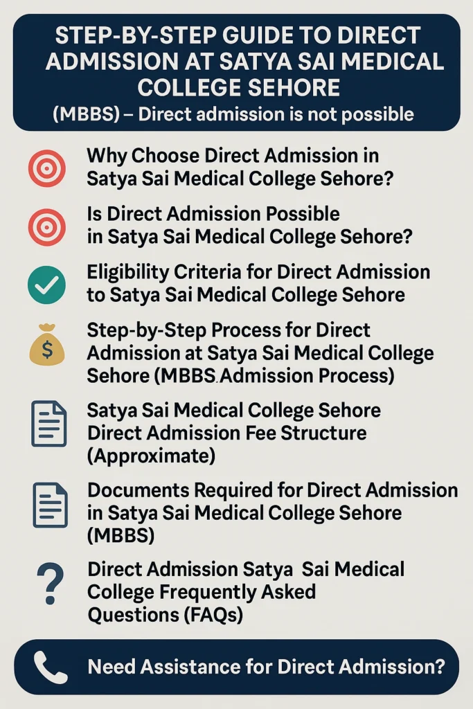 Direct Admission at Satya Sai Medical College Sehore