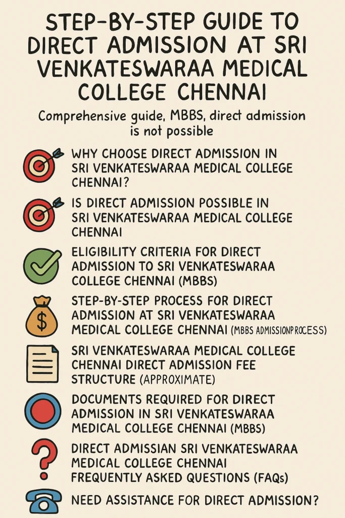 Direct Admission at Sri Venkateswaraa Medical College Chennai