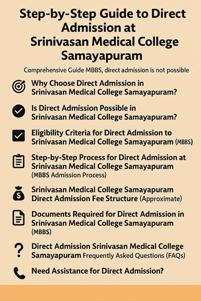 Direct Admission at Srinivasan Medical College Samayapuram