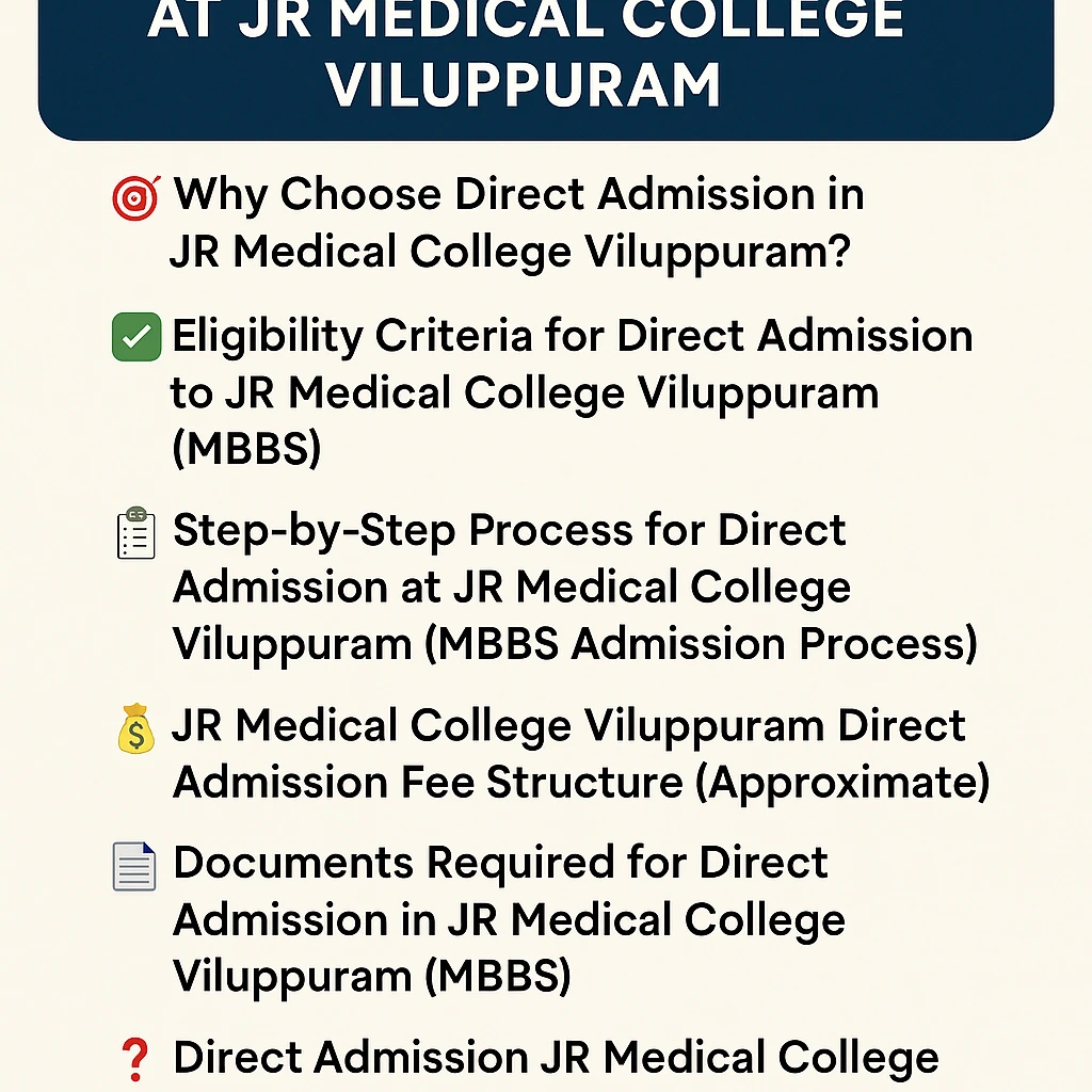 Direct Admission at Vinayaka Mission’s JR Medical College Viluppuram