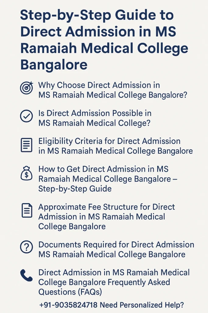 Direct Admission in MS Ramaiah Medical College Bangalore