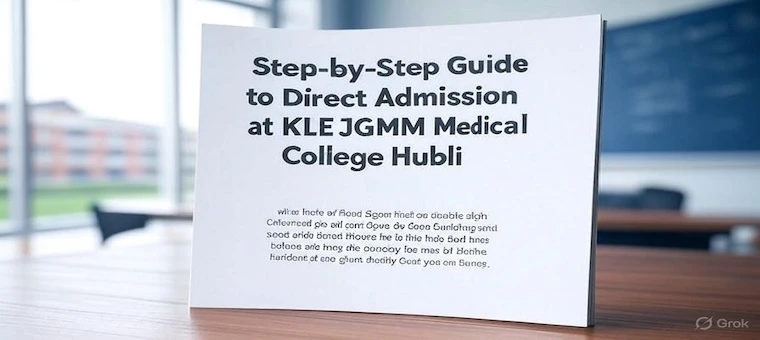 Step-by-Step Guide to Direct Admission at KLE JGMM Medical College Hubli.