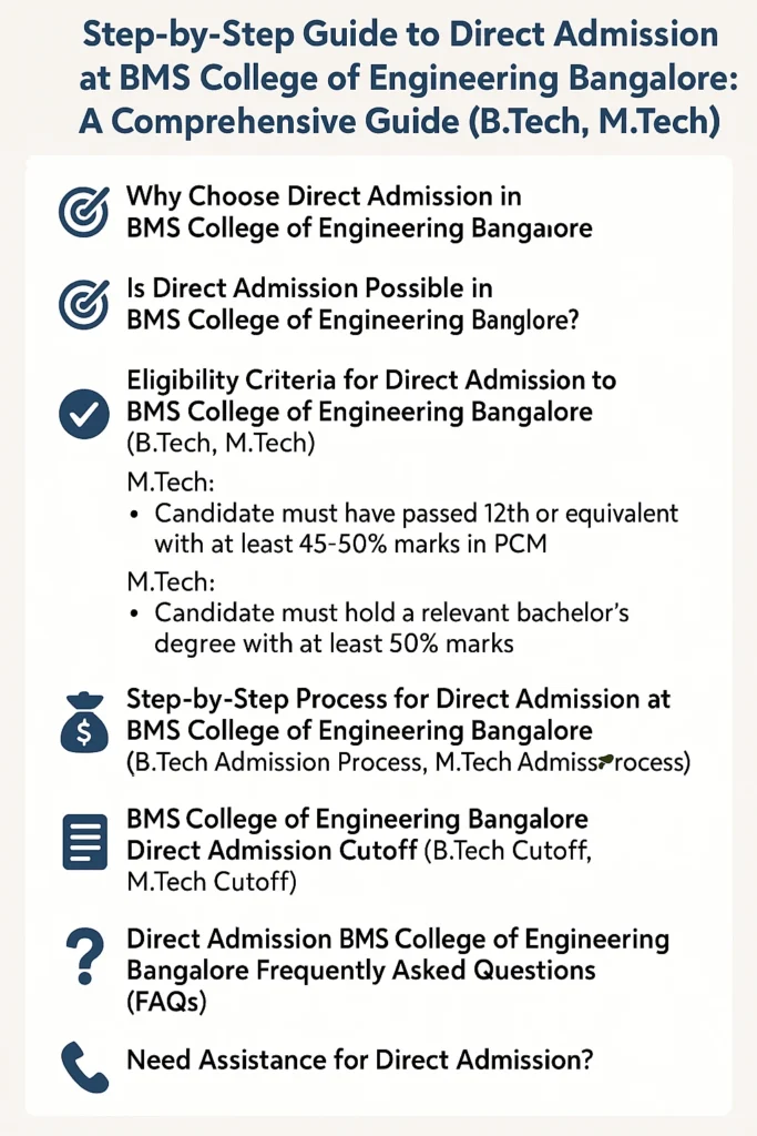 Direct Admission at BMS College of Engineering Bangalore