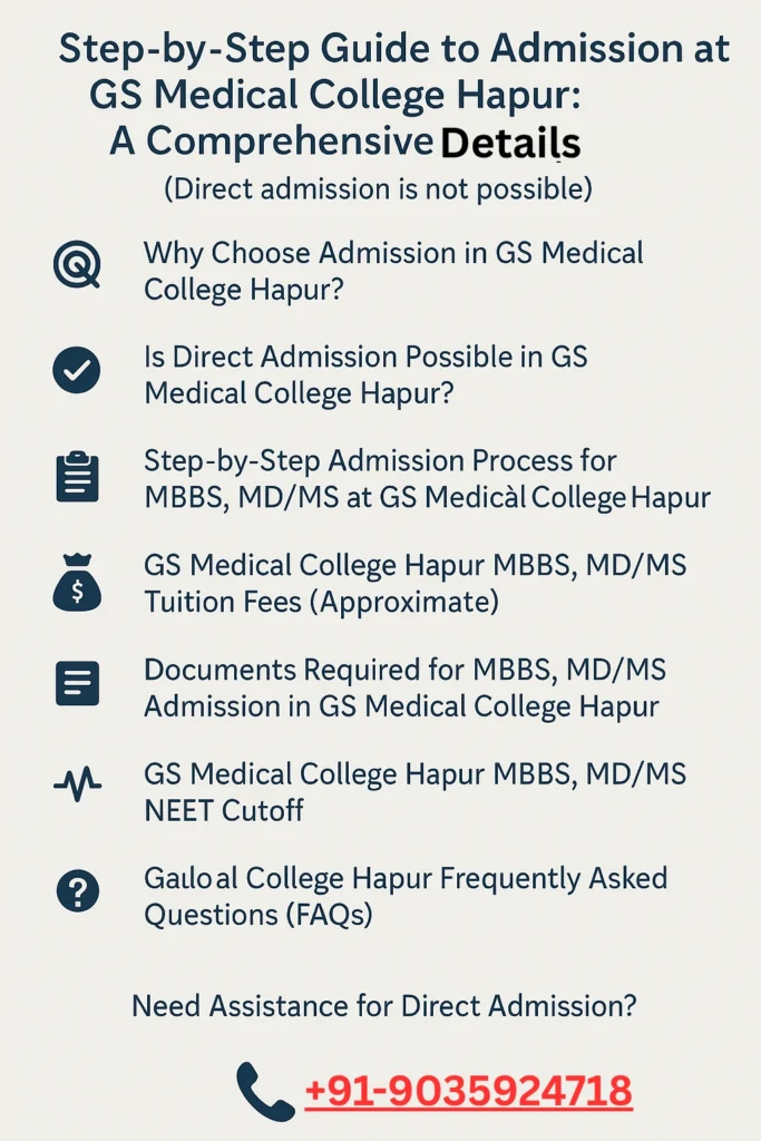 Direct Admission at GS Medical College Hapur